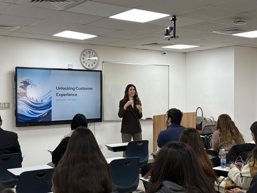 Danah Ghosheh presenting at Princess Sumaya University for Technology